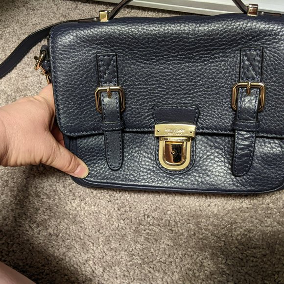 Kate Spade Lola Avenue Lia Crossbody Satchel in Navy Blue - Picture 3 of 12